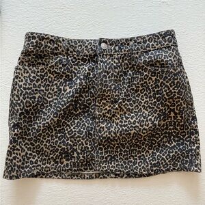 MANGO leopard print mini skirt